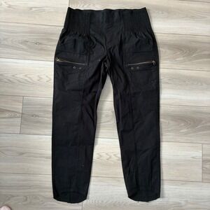 Wearables PM Black Cargo Pants Acker‎ Slim Pant Zipper Pockets High Waist
